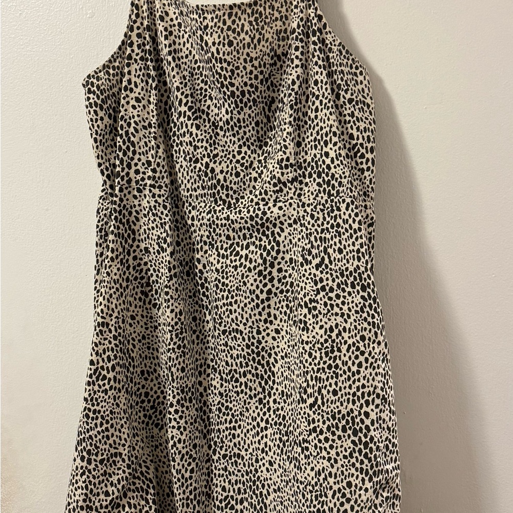 Leopard Print Sleeveless Dress